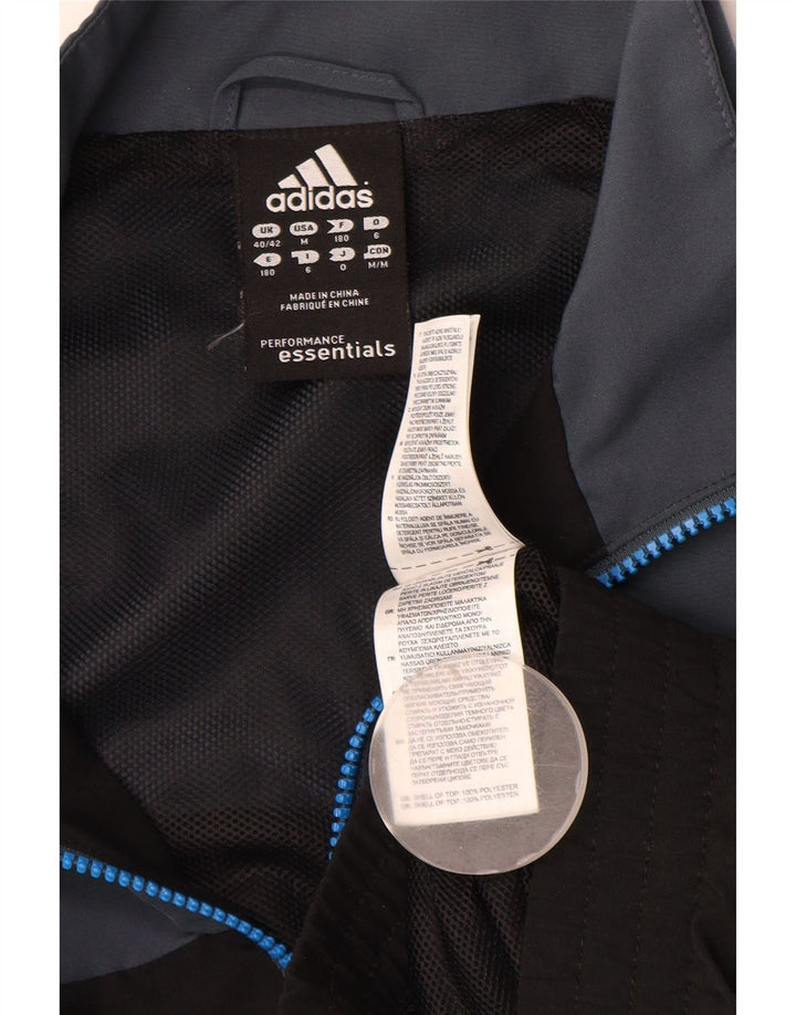 Adidas Herren Climalite Trainingsanzug Top Jacke UK 40/42 Mittelgrau Farbblock