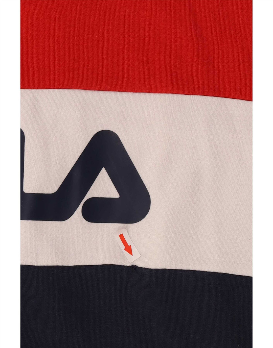 Fila Womens Graphic Oversized Sweatshirt Pullover UK 10 Small Rot Farbblock