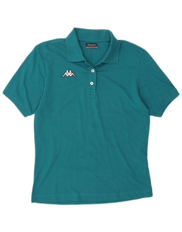 Kappa Damen Poloshirt UK 16 Large Blau Baumwolle