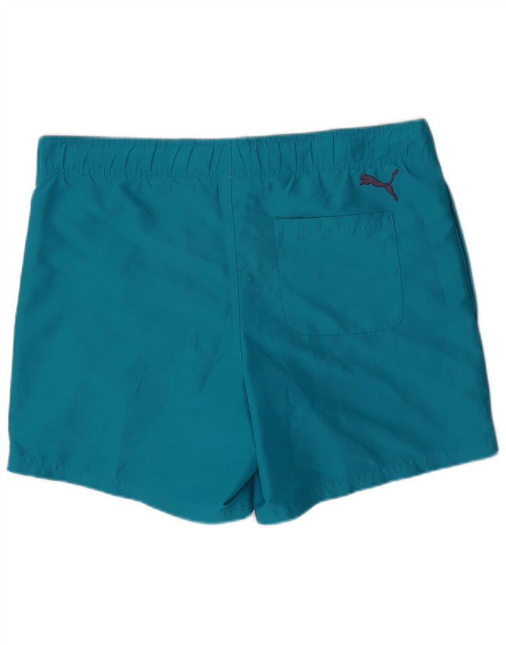 Puma Herren Badeshorts mit Grafik, mittelblau, Polyester