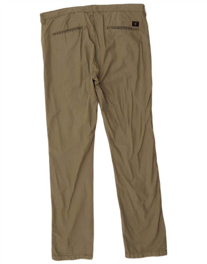 Guess Gerade Chinohose für Herren, W34, L33, Khaki, Baumwolle