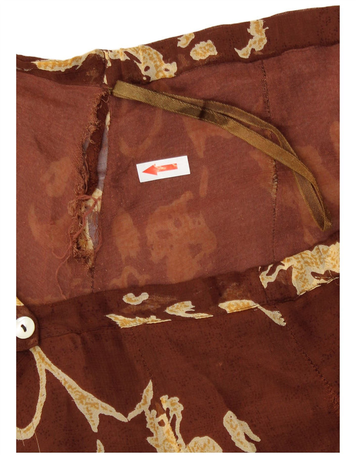 Pheder Wickelrock für Damen, groß, W34, braun geblümt