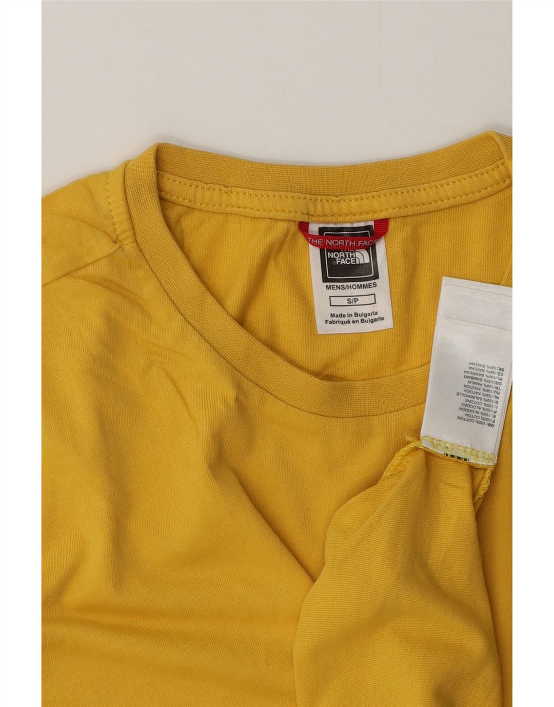 The North Face Herren T-Shirt Top Small Gelb Baumwolle