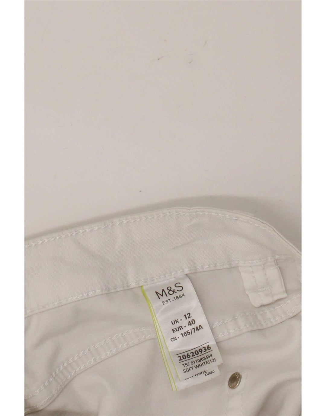 Marks & Spencer Damen Caprihose UK 12 Medium W32 L21 Weiß