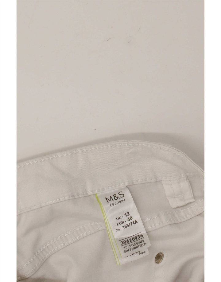 Marks & Spencer Damen Caprihose UK 12 Medium W32 L21 Weiß