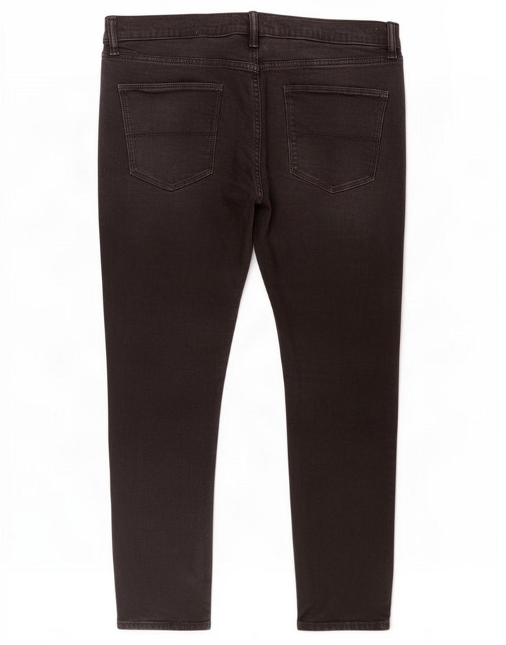 Marks & Spencer Herren Skinny Jeans W36 L29 Schwarze Baumwolle