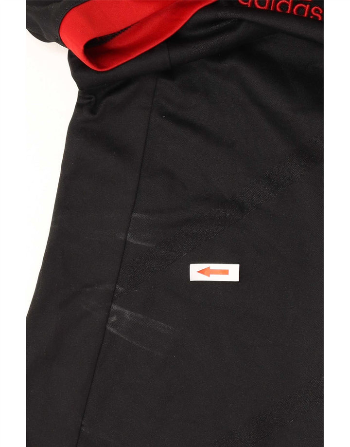 Adidas Herren Climalite T-Shirt Top Small Schwarz gestreift