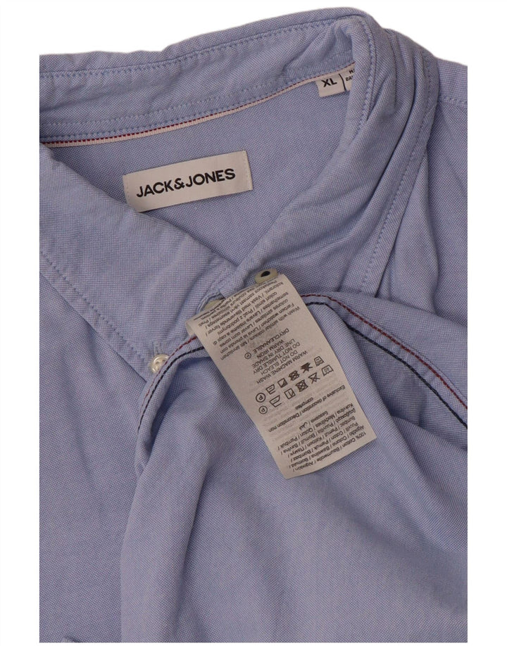 Jack & Jones Herrenhemd XL, blaue Baumwolle