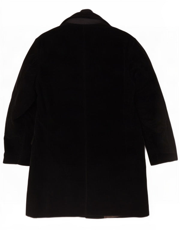 Fay Mens Overcoat UK 42 XL Black Polyamide