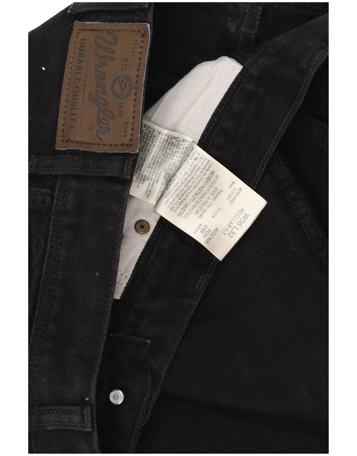 Wrangler Herren-Jeans mit normaler Passform, gerade Passform, W36, L32, schwarze Baumwolle