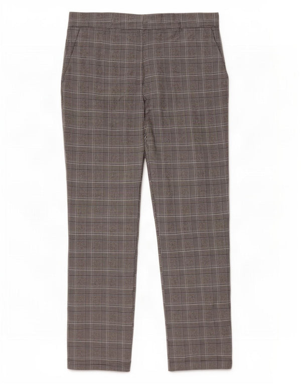 Zara Damen Slim Chino-Hose XL W38 L27 Grauer Hahnentritt