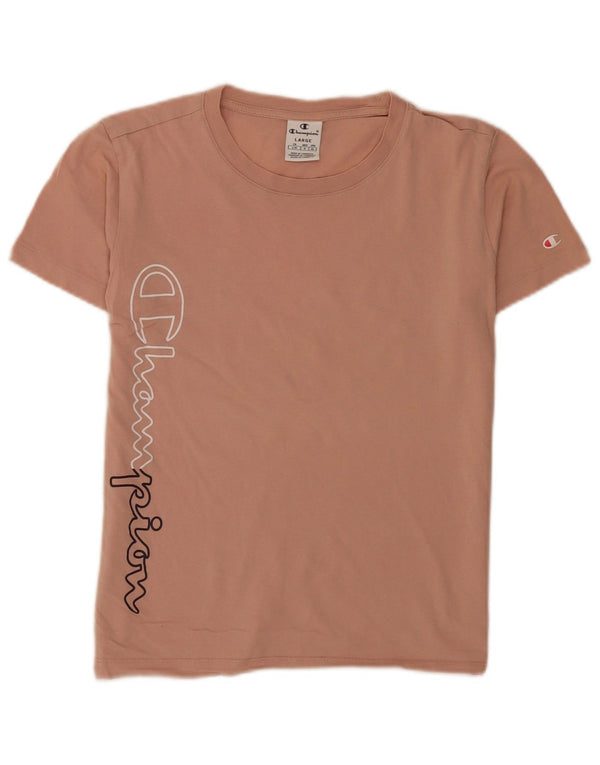 Champion Damen Grafik-T-Shirt-Oberteil UK 14 Large Pink