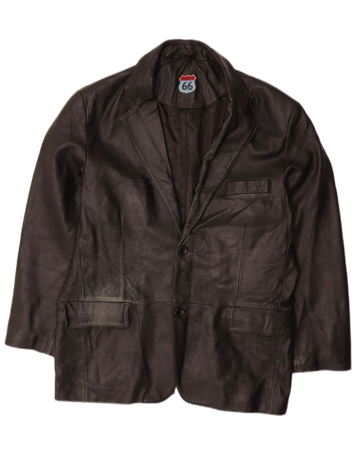 Route 66 Herren Lederjacke UK 40 Großes schwarzes Leder