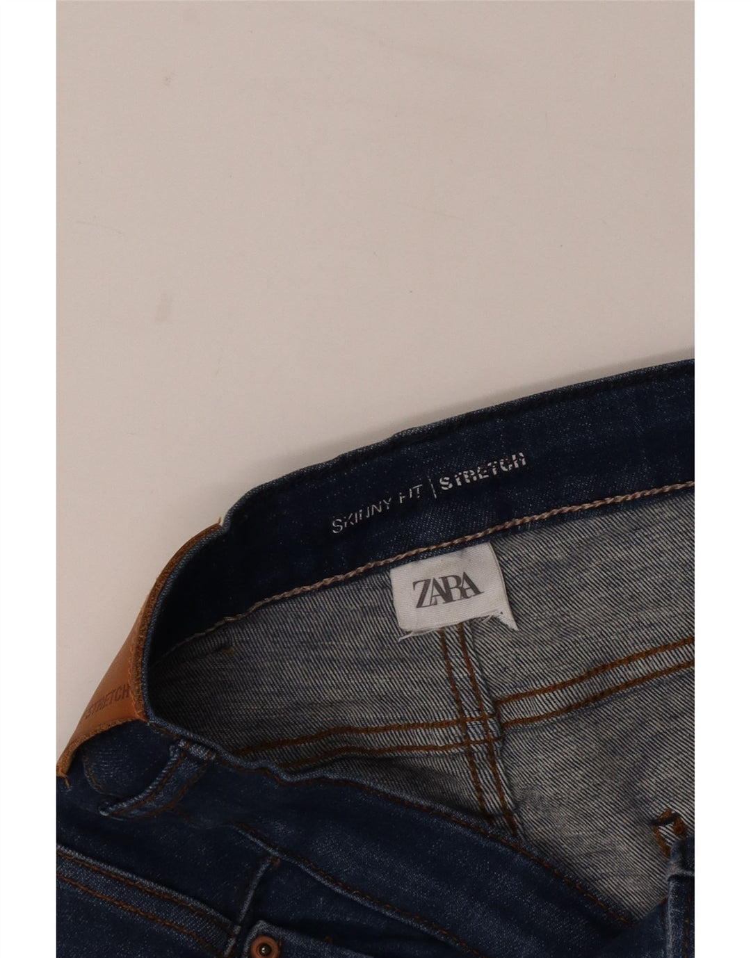 Zara Damen Röhrenjeans W28 L26 Blau
