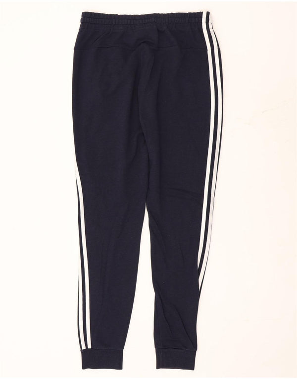 Adidas Damen Trainingshose Jogger UK 8/10 Small Marineblau Baumwolle