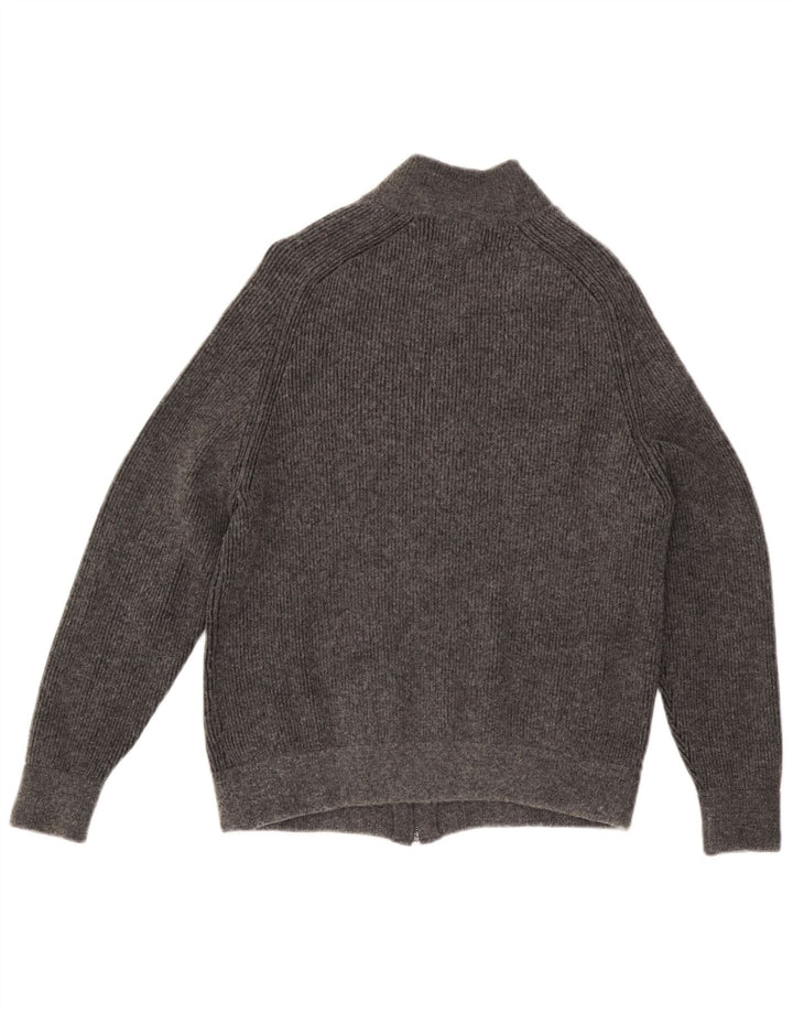 Marks & Spencer Herren-Strickjacke, groß, aus grauer Baumwolle