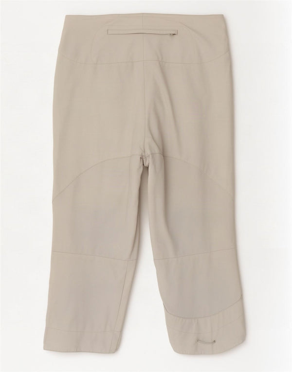 Nike Damen Caprihose UK 12 Medium W28 L20 Beige Nylon Sports