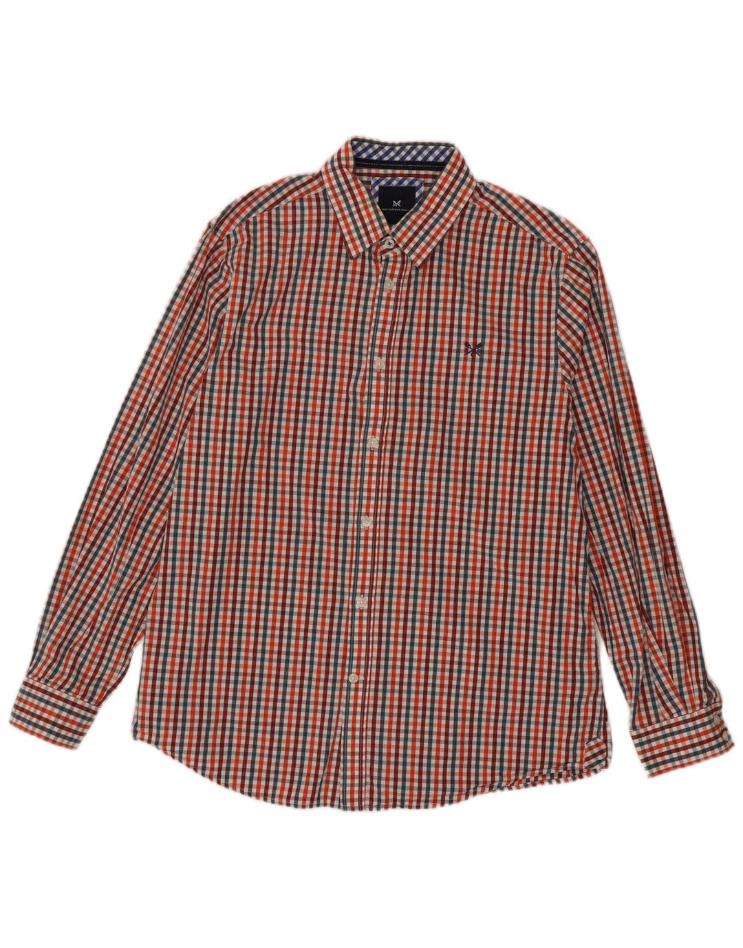Crew Clothing Herren-Hemd mit klassischer Passform, groß, mehrfarbig, Gingham-Baumwolle