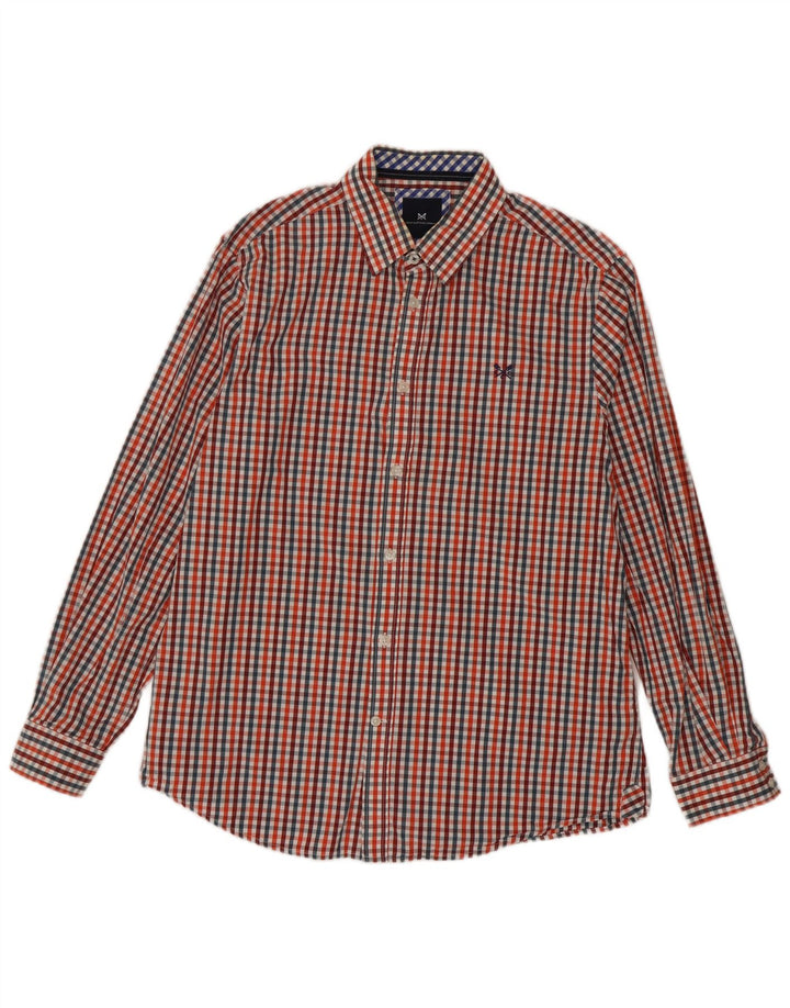Crew Clothing Herren-Hemd mit klassischer Passform, groß, mehrfarbig, Gingham-Baumwolle