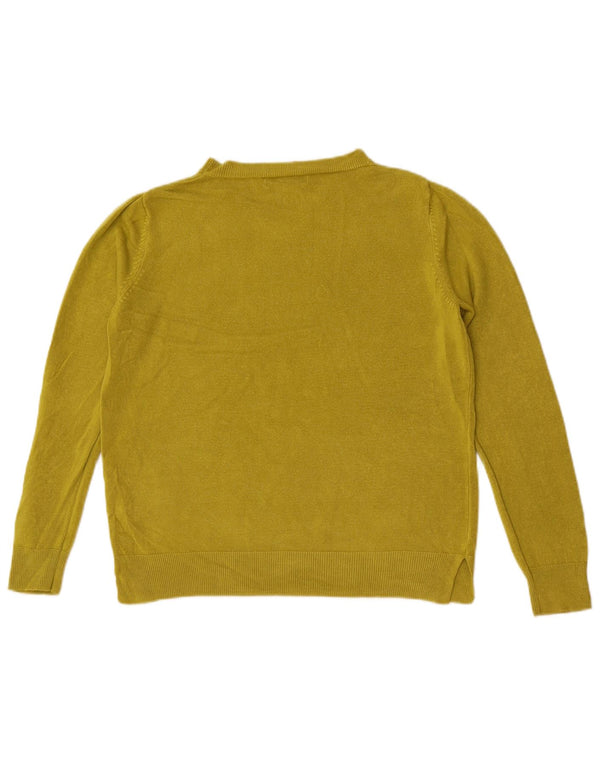 Marks & Spencer Damen-Pullover mit U-Boot-Ausschnitt, UK 16, Größe L, grünes Acryl