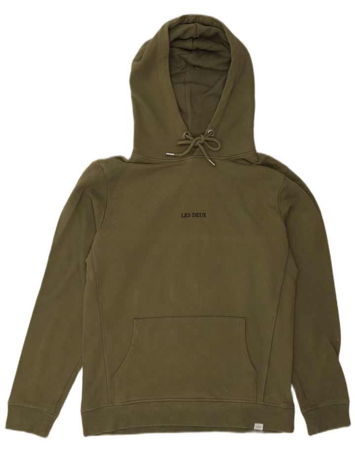 Les Deux Herren-Kapuzenpullover, Größe S, Khaki, Baumwolle