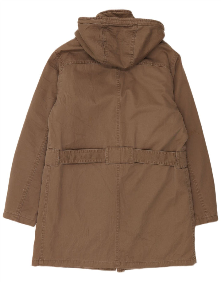 BENETTON Herren Parka mit Kapuze IT 48 Mittelbraunes Polyester