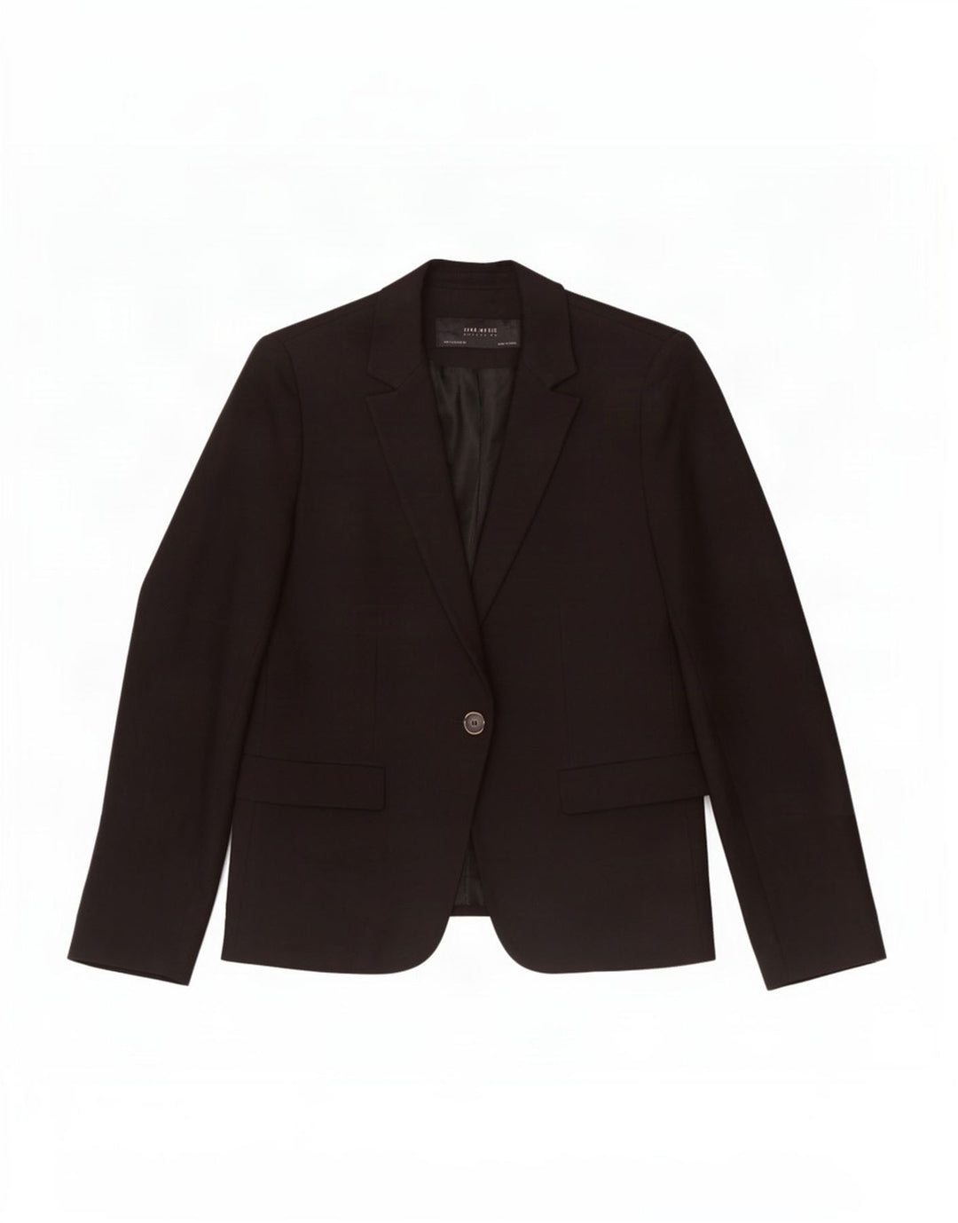 Zara Damen-Blazer mit 1 Knopf, Gr. 10, Größe S, Schwarz, Baumwolle