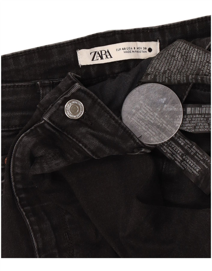 Zara Damen Schlagjeans EU 40 Medium W30 L30 Schwarze Baumwolle