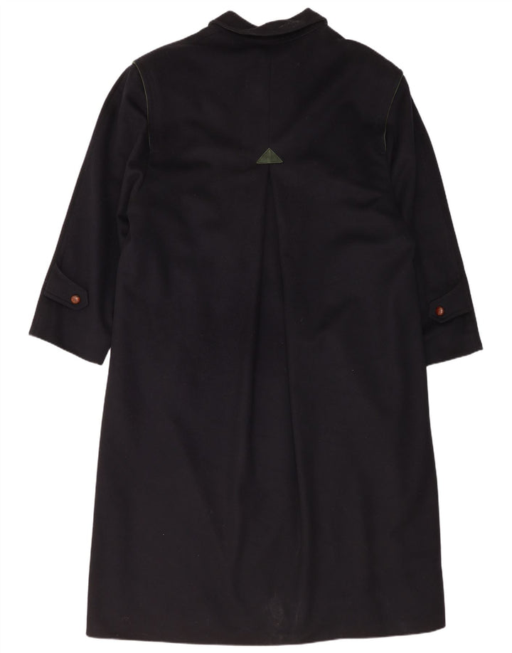 Zeiler Herrenmantel UK 40 Large Marineblaue Schurwolle