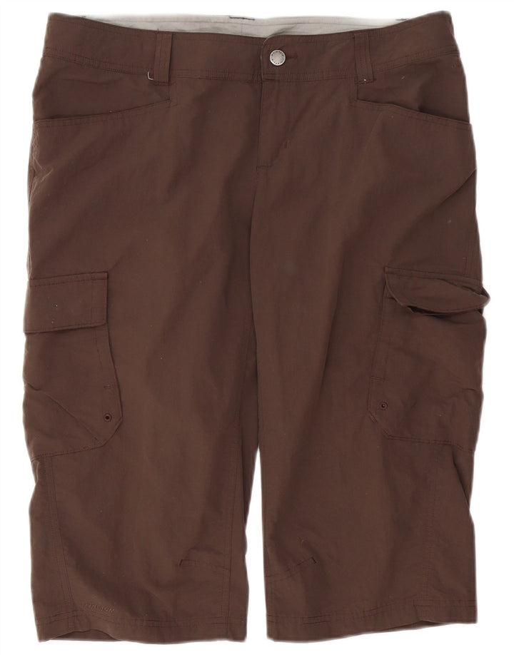 Columbia Damen Bermuda Cargo Shorts US 12 Large W36 Braunes Nylon