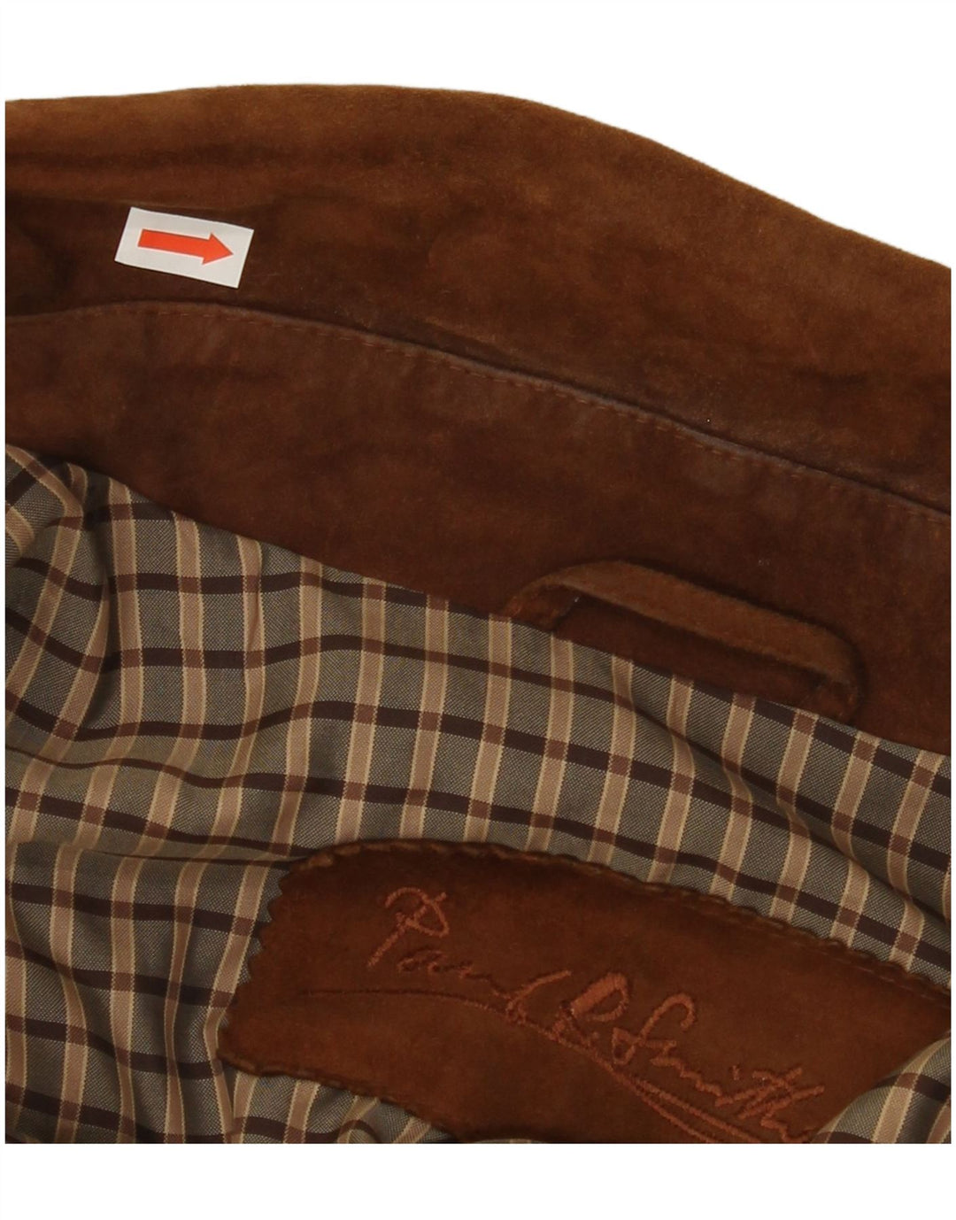 PAUL SMITH Herren Wildlederjacke IT 50 Großes braunes Leder