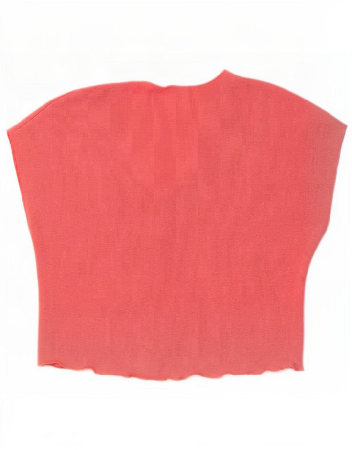 Zara Damen Bluse Top UK 14 Mittelrosa