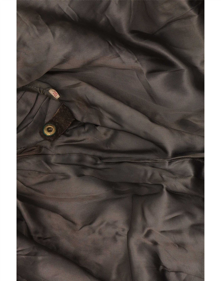 Vintage Damen Ledermantel UK 16 Groß Grün