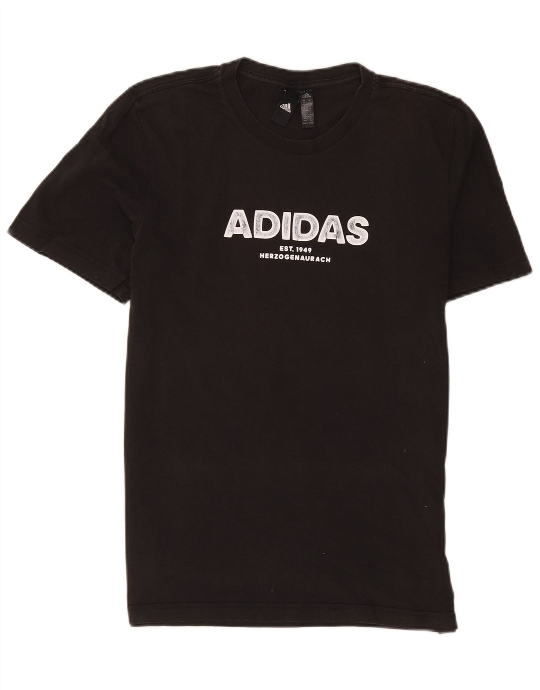 Adidas Herren Grafik T-Shirt Top Medium Schwarz Baumwolle