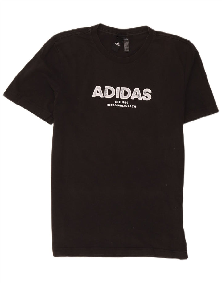 Adidas Herren Grafik T-Shirt Top Medium Schwarz Baumwolle