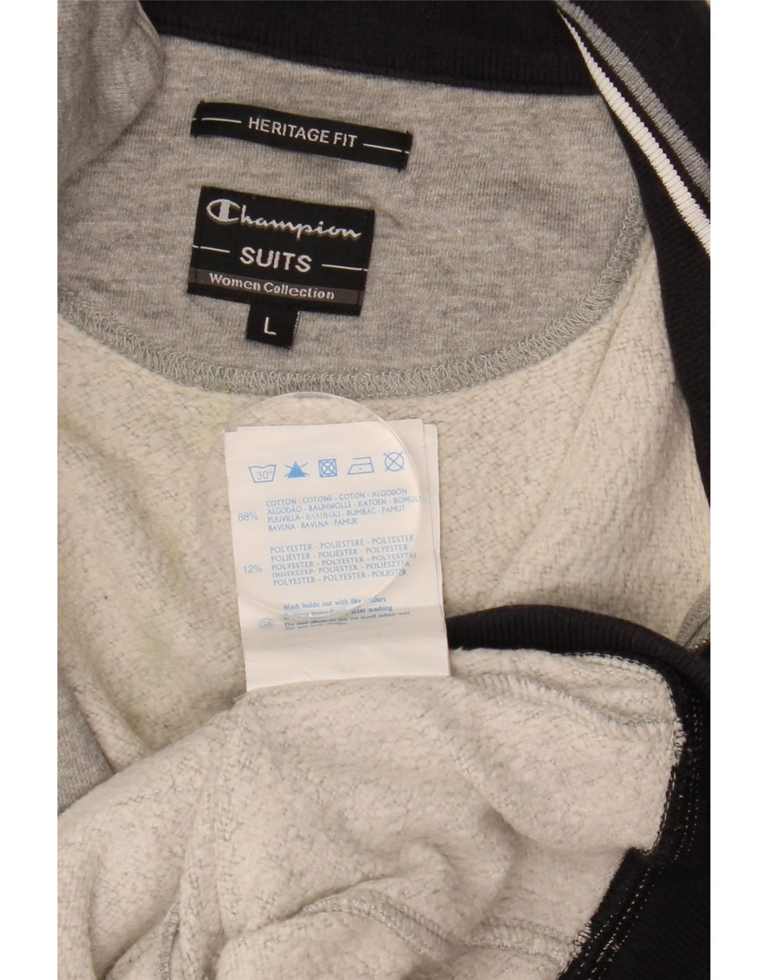 Champion Damen Heritage Fit Trainingsanzug-Oberjacke UK 16 Large Grau