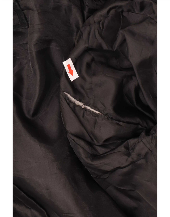Zarro Damen Lederjacke mit Kapuze IT 42 Medium Schwarz