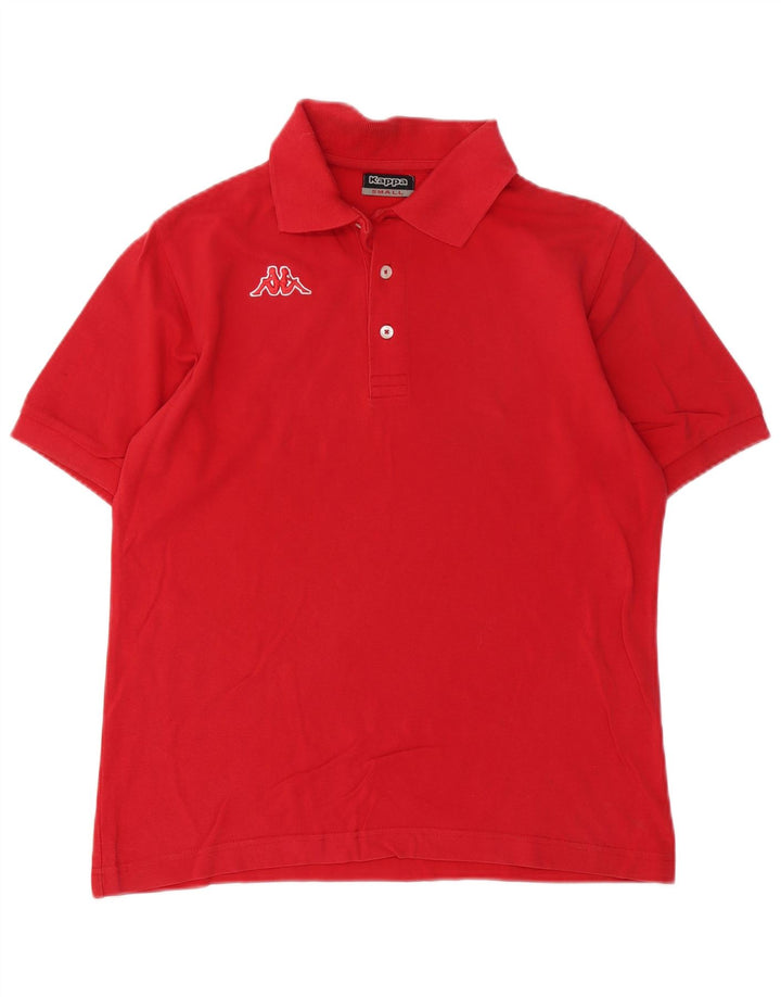 Kappa Herren-Poloshirt, klein, rote Baumwolle