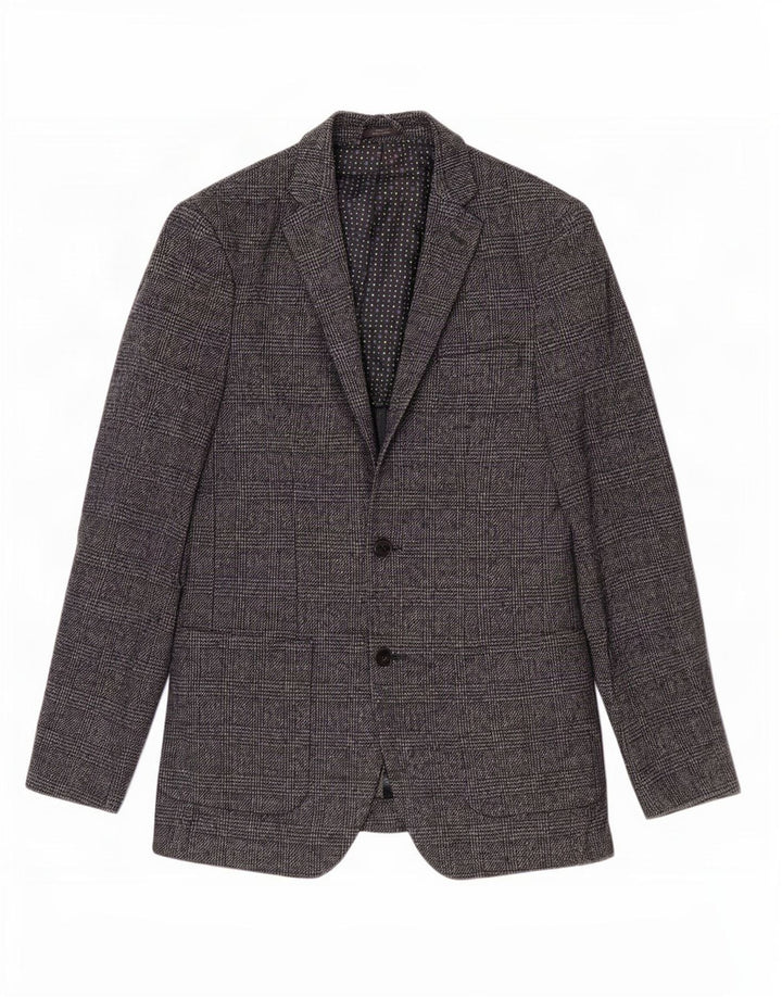 Marks & Spencer Herren-Blazer mit 2 Knöpfen, Gr. 36, klein, marineblau kariert