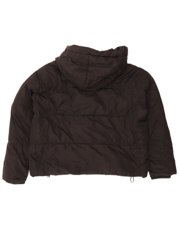 Zara Damen-Kapuzen-Übergröße, wattierte Jacke, UK 10, Größe S, Schwarz, Polyester