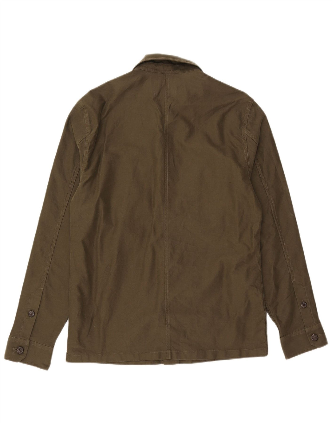 Marks & Spencer Herren-Overshirt-Hemd, Größe S, Khaki, Baumwolle