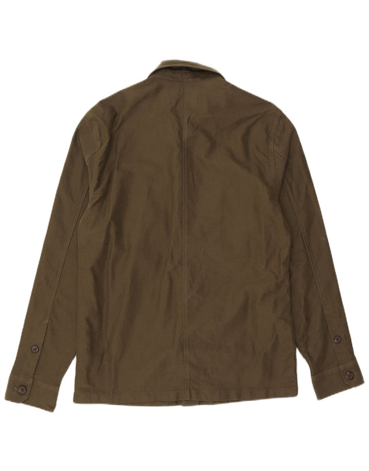 Marks & Spencer Herren-Overshirt-Hemd, Größe S, Khaki, Baumwolle
