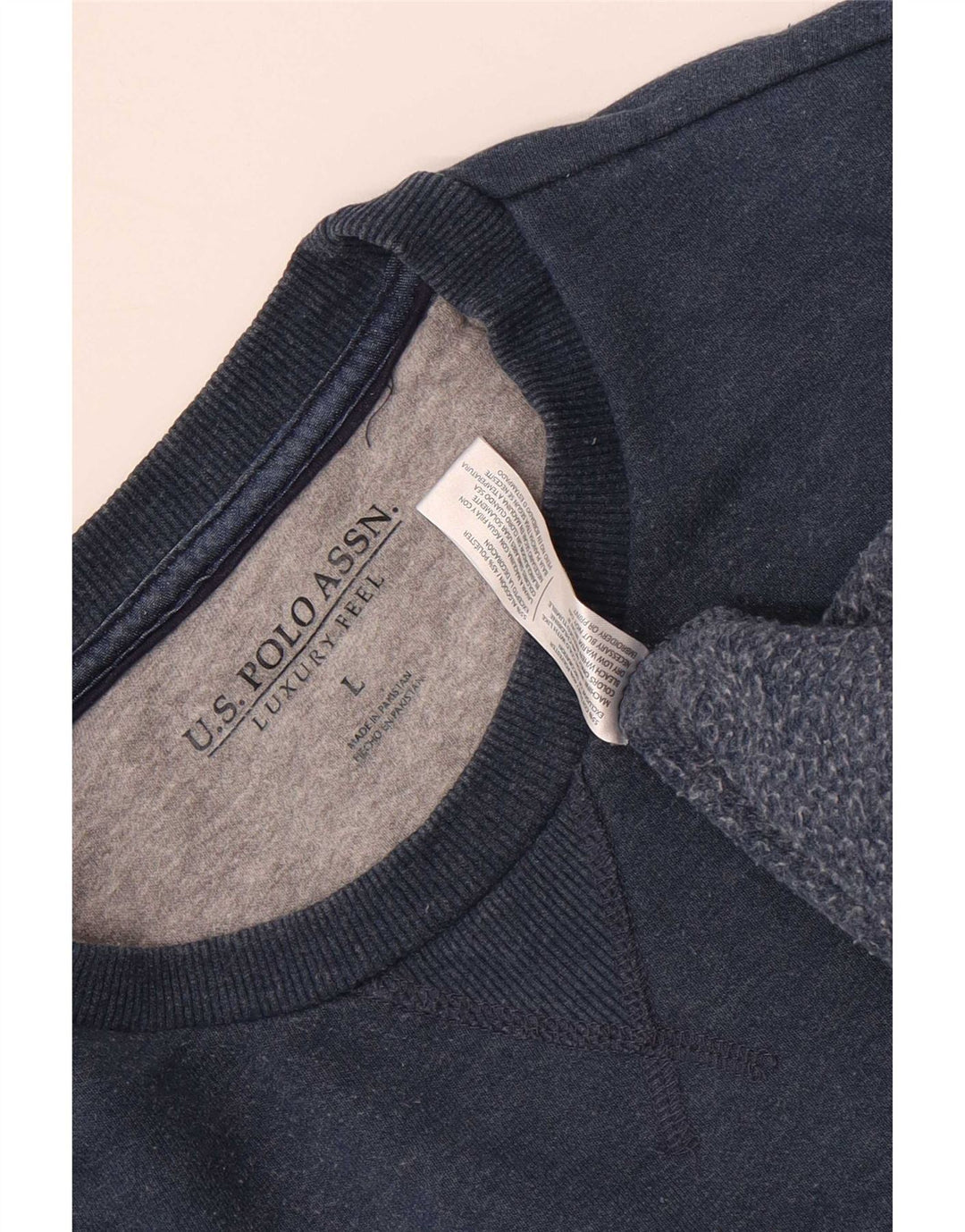U.S. Polo Assn. Herren-Sweatshirt-Pullover, groß, aus blauer Baumwolle