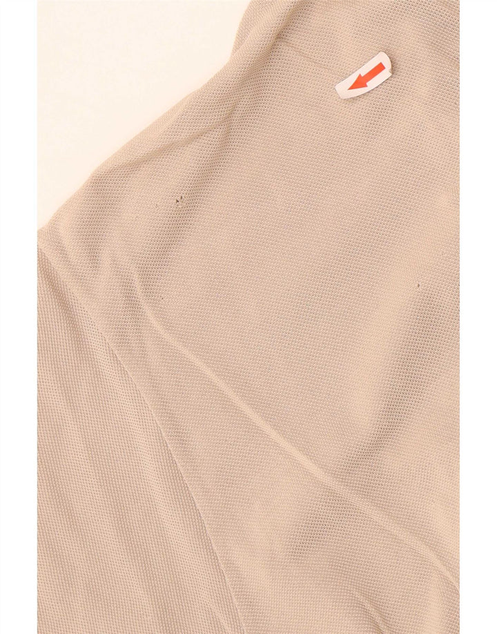Lacoste Herren-Poloshirt, Größe 5, große beige Baumwolle