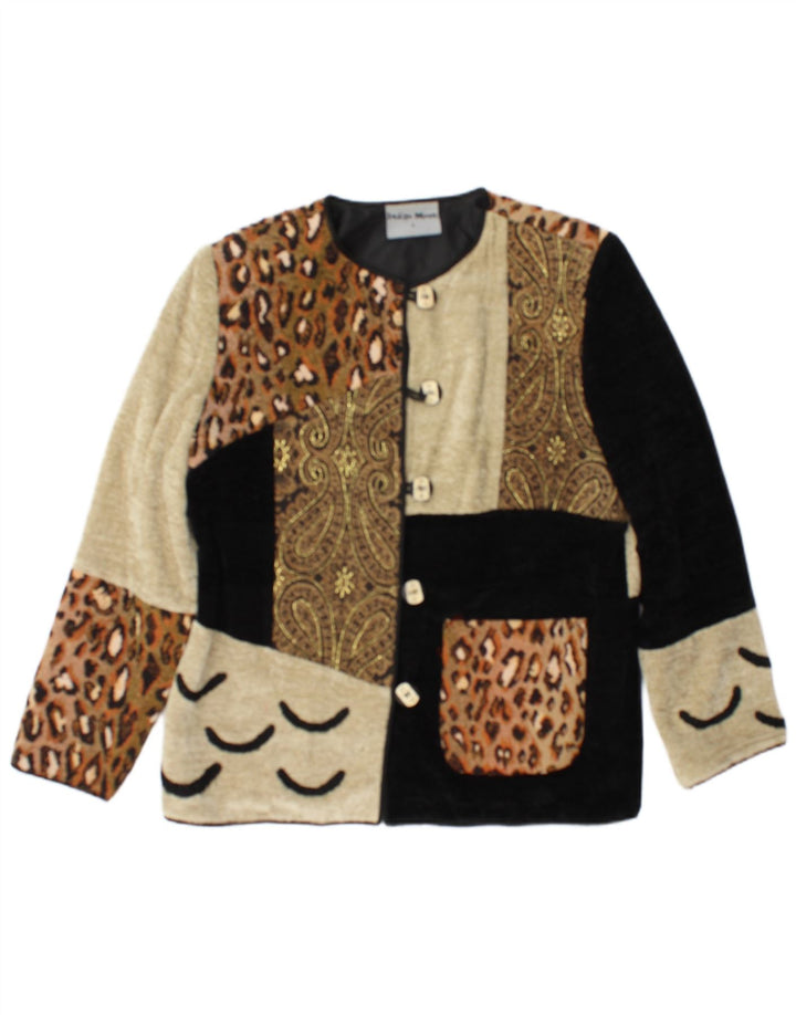 Indigo Moon Damen-Blazer in Übergröße, Gr. 10, Größe S, mehrfarbig