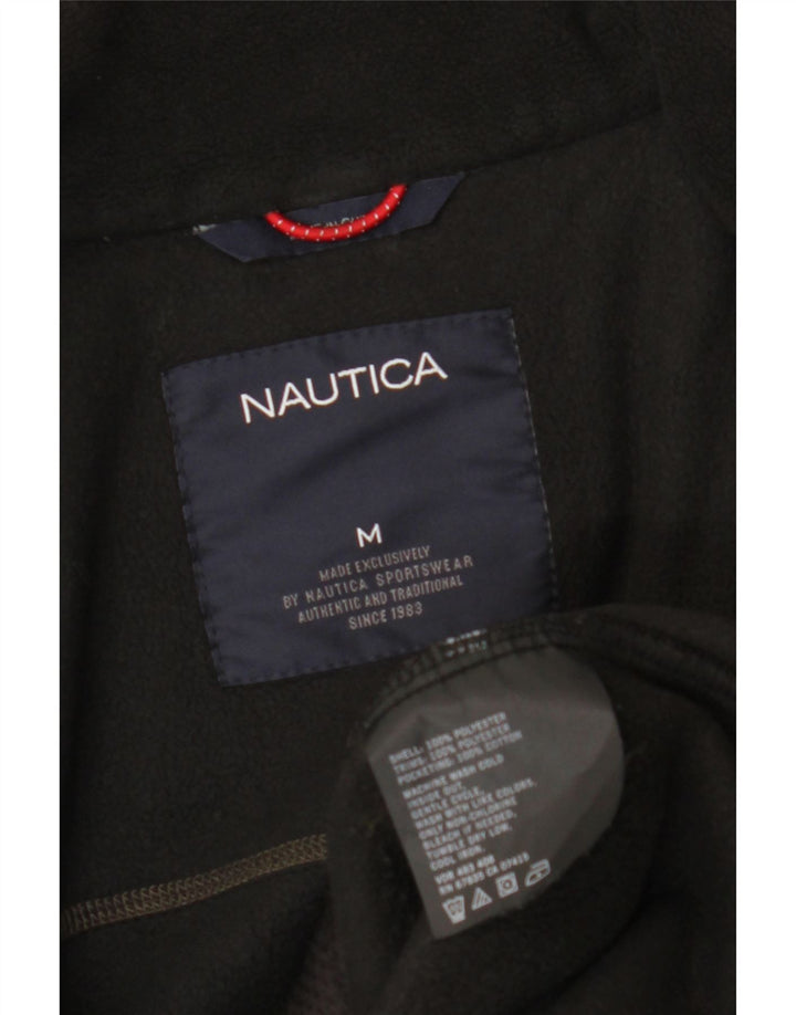 Nautica Herren-Fleecejacke UK 38 Mittelschwarzes Colourblock-Polyester