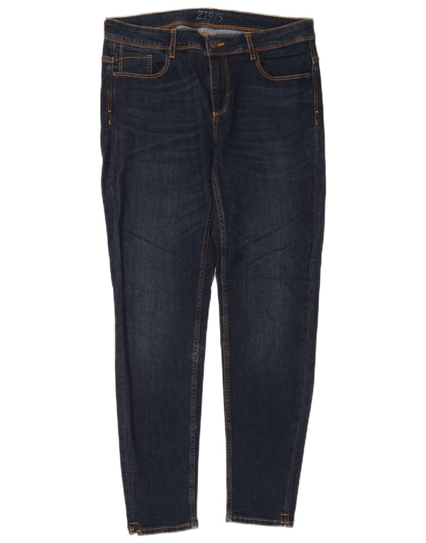 Zara Damen Z1975 Skinny Jeans EU 42 Large W32 L30 Marineblau Baumwolle