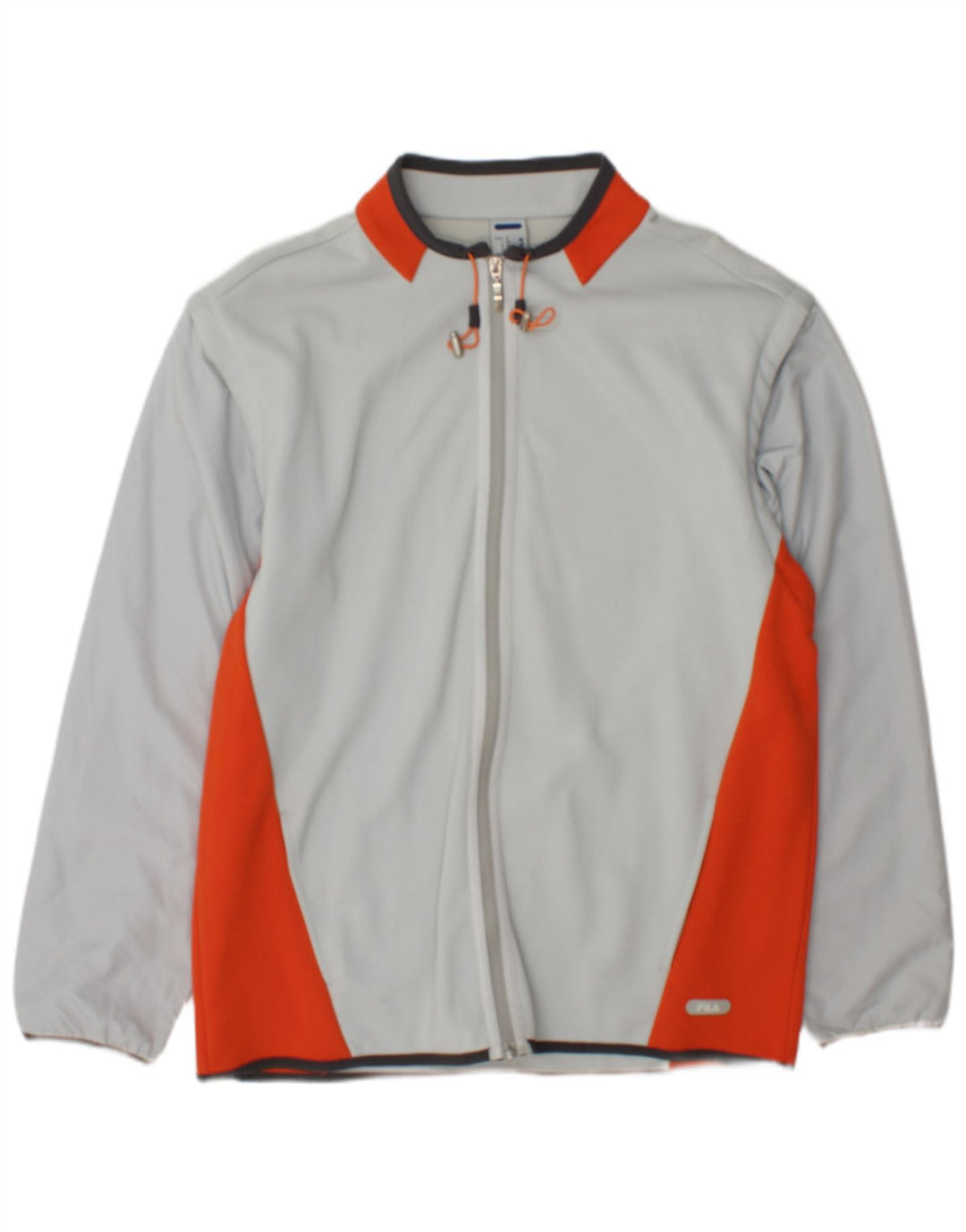 Fila Herren-Trainingsanzugoberjacke aus mittelgrauem Colourblock-Polyester