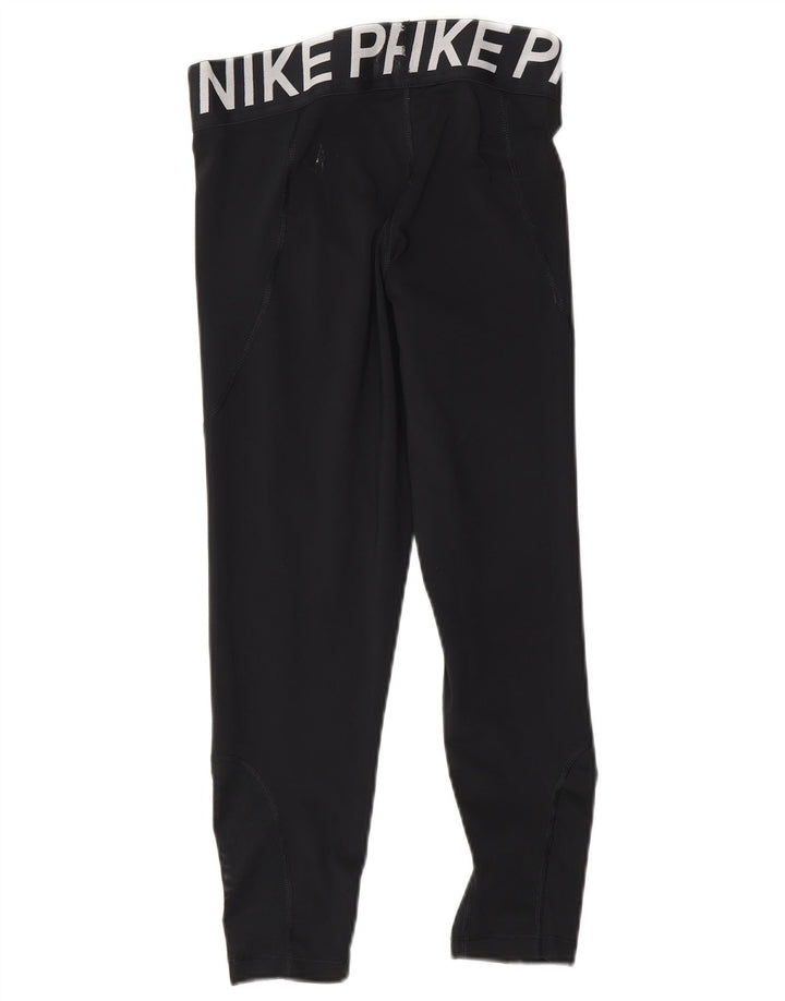 Nike Damen Dri Fit Graphic Capri Leggings UK 10 Small Schwarz
