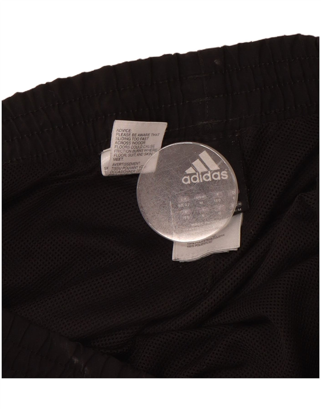ADIDAS Mens Tracksuit Trousers Joggers UK 40/42 Medium  Black Polyester